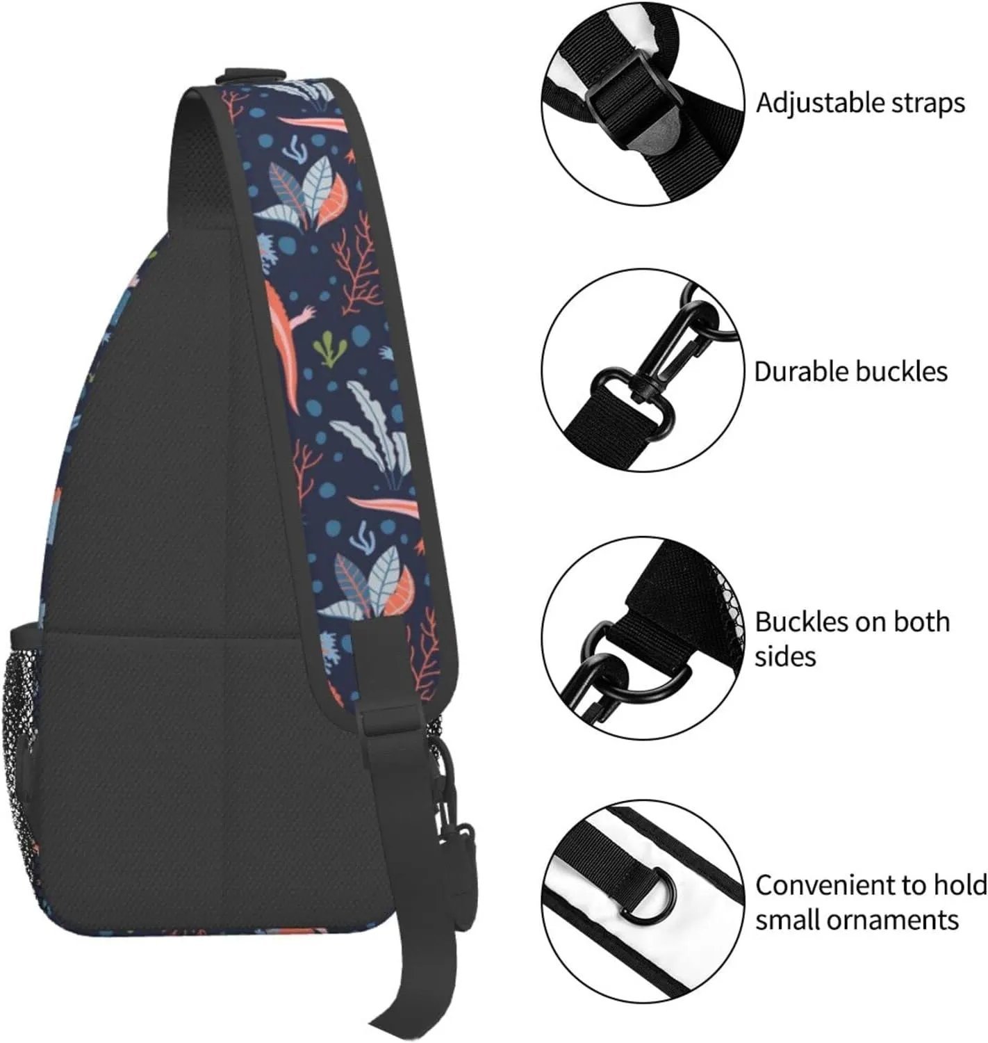 Cute Animal Sling Bag Crossbody Backpack Hiking Travel Daypack Chest Bag Lightweight Shoulder Bag For Women Men