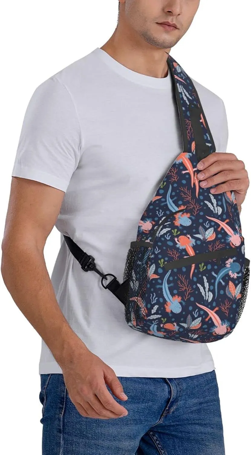 Cute Animal Sling Bag Crossbody Backpack Hiking Travel Daypack Chest Bag Lightweight Shoulder Bag For Women Men