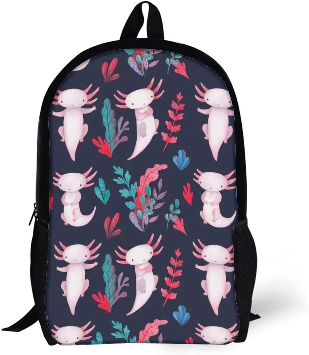 Cute Axolotl Backpack Lightweight Waterproof Backpacks Laptop Backpack for Unisex Casual Travel Daypacks Large Capacity