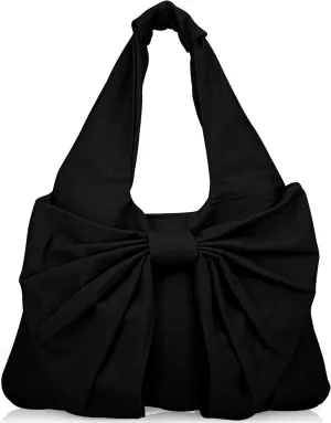 Cute Bow Canvas Tote Bag Purse for Women Bow Tote Bag Y2k Purses Cute Shoulder Handbag Travel Aesthetic Purse