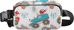 Cute Cartoon Trucks Fanny Pack for Women Trendy Hip Bag Belt Pouch Waterproof Crossbody Waist Purse