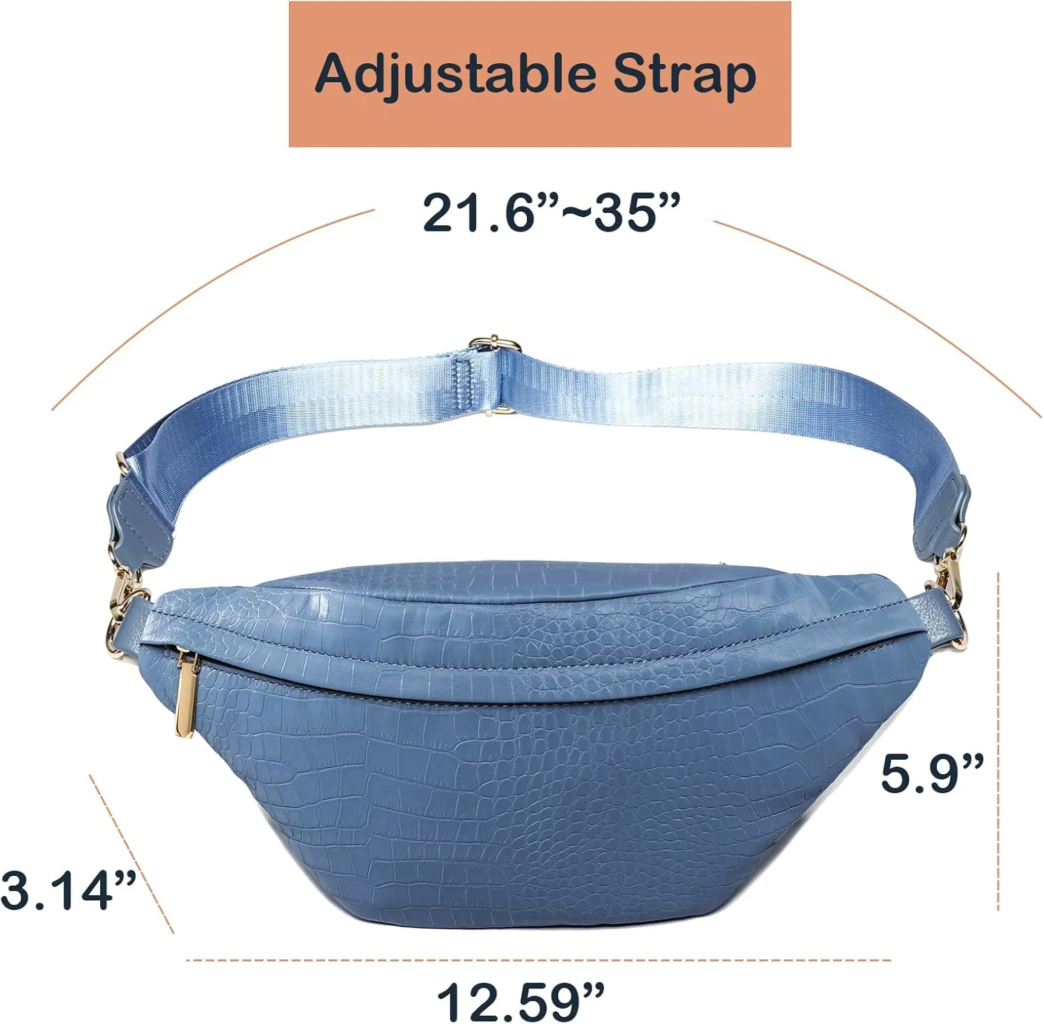 Cute Fanny Packs for Women，Waist Belt Bag Purse for Women. Vegan Leather Women's Fanny Pack