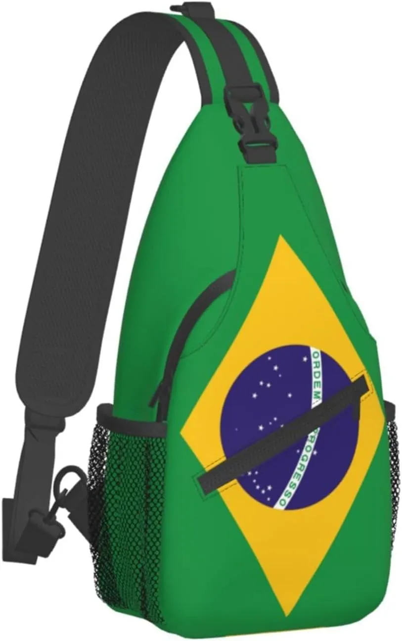 Cute Flag Sling Bag Crossbody Backpack Patriotic Flag Travel Hiking Daypack Shoulder Chest Bag for Women Men