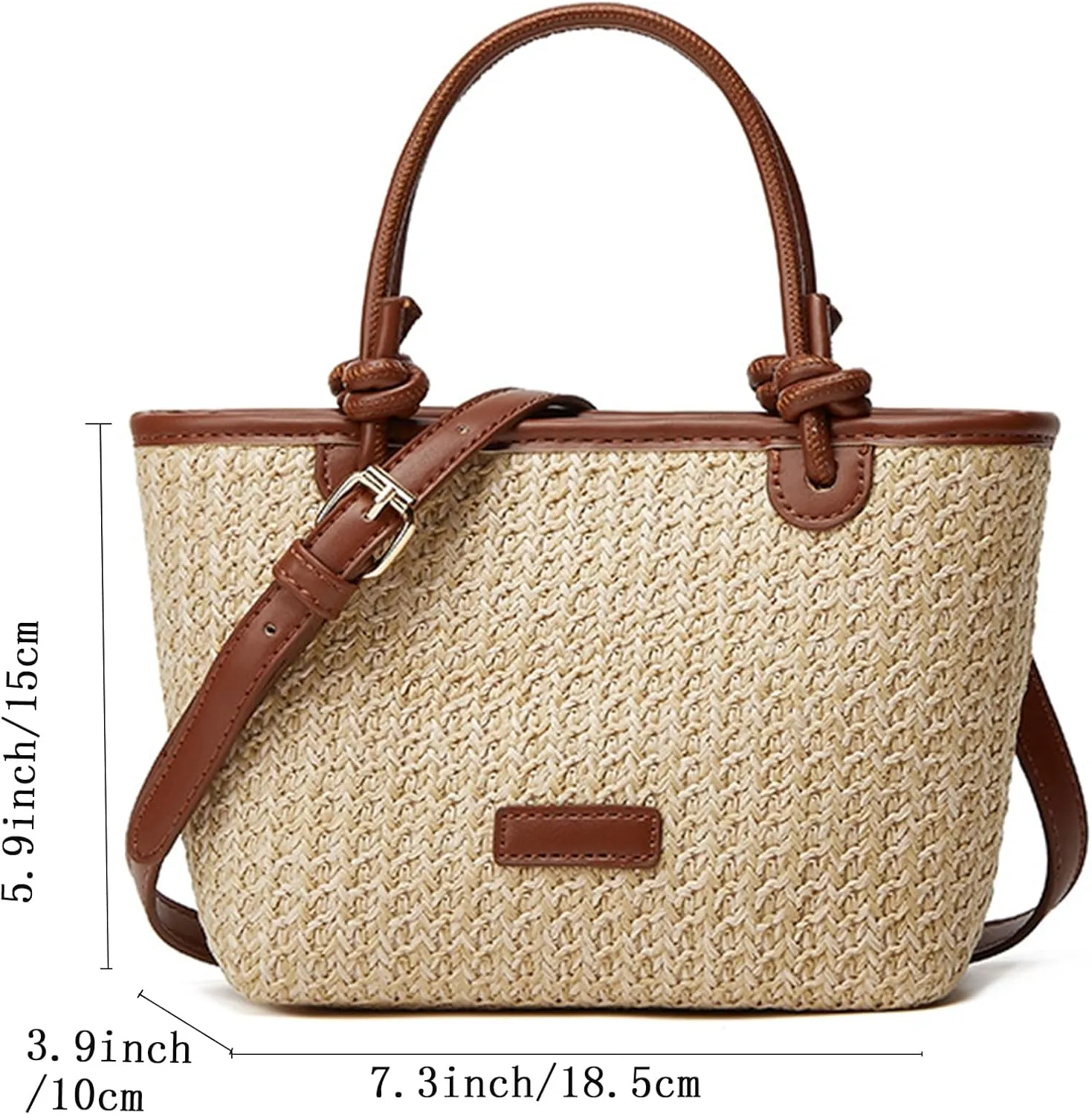 Cute Straw Fabric Tote Bag Purse for Women Straw Tote Bag Y2k Purses Shoulder Handbag