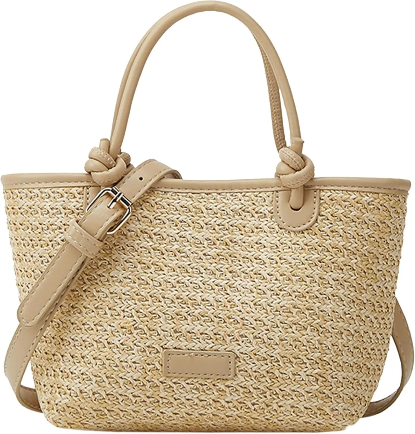 Cute Straw Fabric Tote Bag Purse for Women Straw Tote Bag Y2k Purses Shoulder Handbag