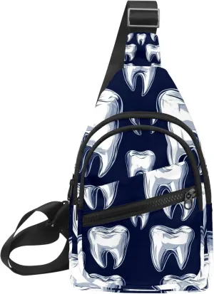 Cute Teeth Sling Backpack Bag
