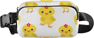 Cute Yellow Chickens Womens Fanny Pack Funky Belt Bag Hip Pack Waterproof Waist Pack for Women
