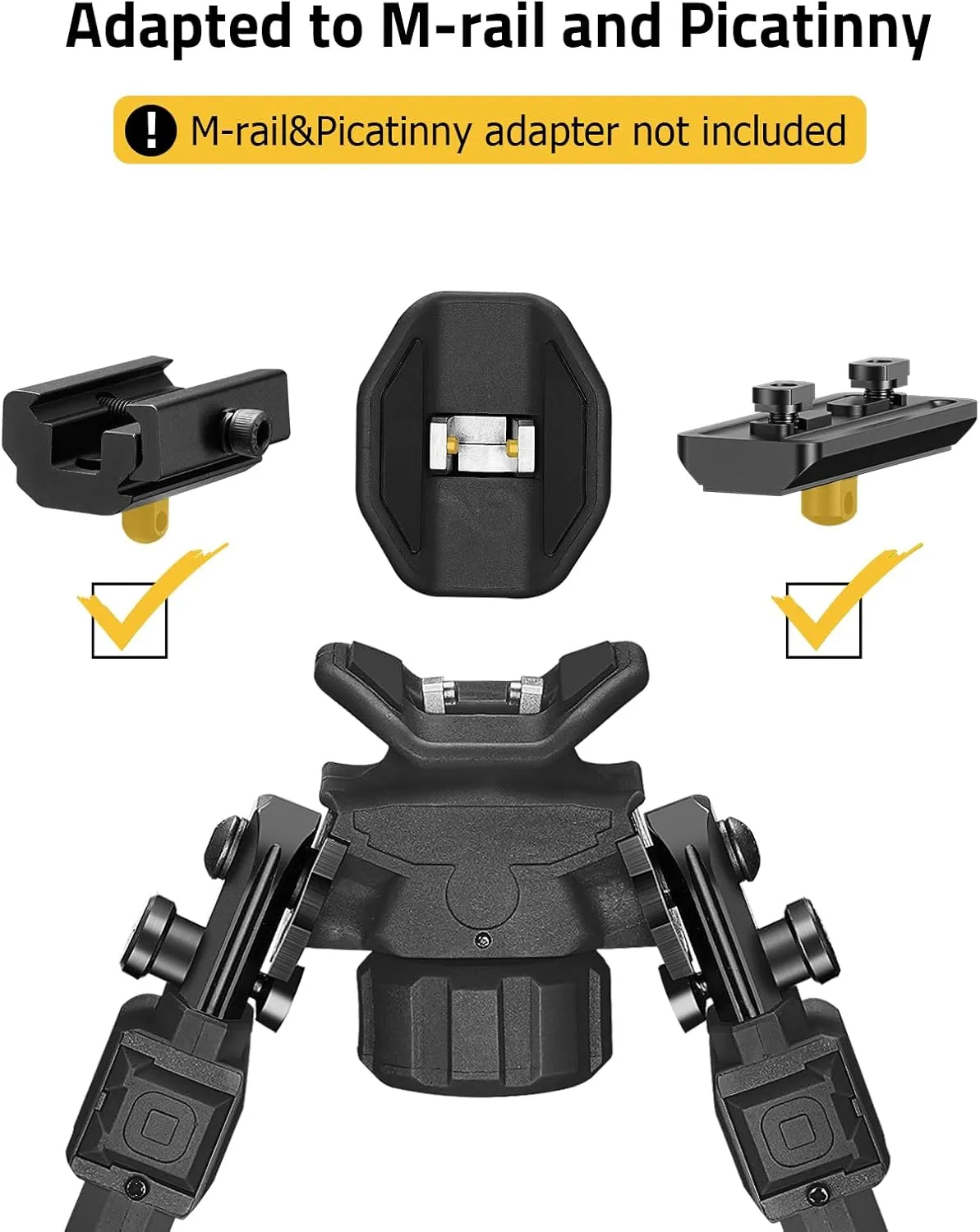 CVLIFE Bipod for Shooting and Hunting,Rifle Bipod Sling Mounting Bipod for Rifle Made of Lightweight High-Strength Polymer