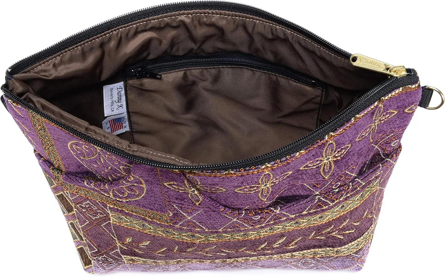 Danny K. Women's Tapestry Bag Shoulder Handbag, Large Zipper Purse Handmade in the USA