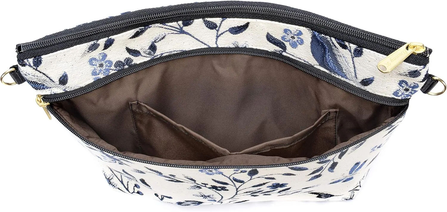 Danny K. Women's Tapestry Bag Shoulder Handbag, Large Zipper Purse Handmade in the USA