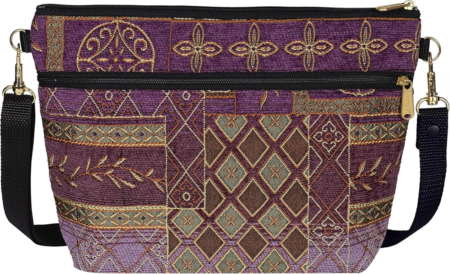 Danny K. Women's Tapestry Bag Shoulder Handbag, Large Zipper Purse Handmade in the USA