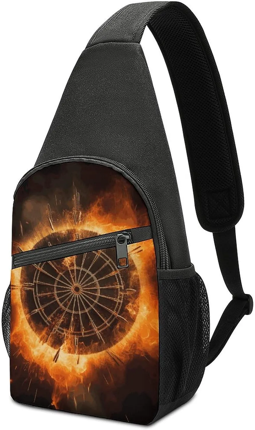Dart Board Sling Bag Travel Sling Backpack Man Purse for Men Hiking Crossbody Bags Chest Bag Shoulder Chest Pack
