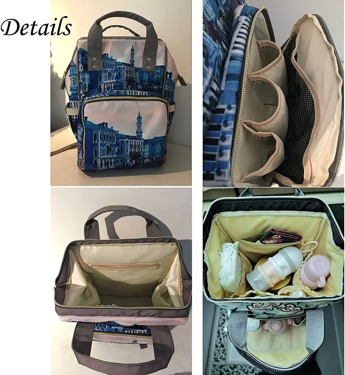 Deer Elk Antlers Feather Arrow Patchwork Diaper Bags with Name Waterproof Mummy Backpack Nappy Nursing Baby Bags Gifts Tote Bag for Women