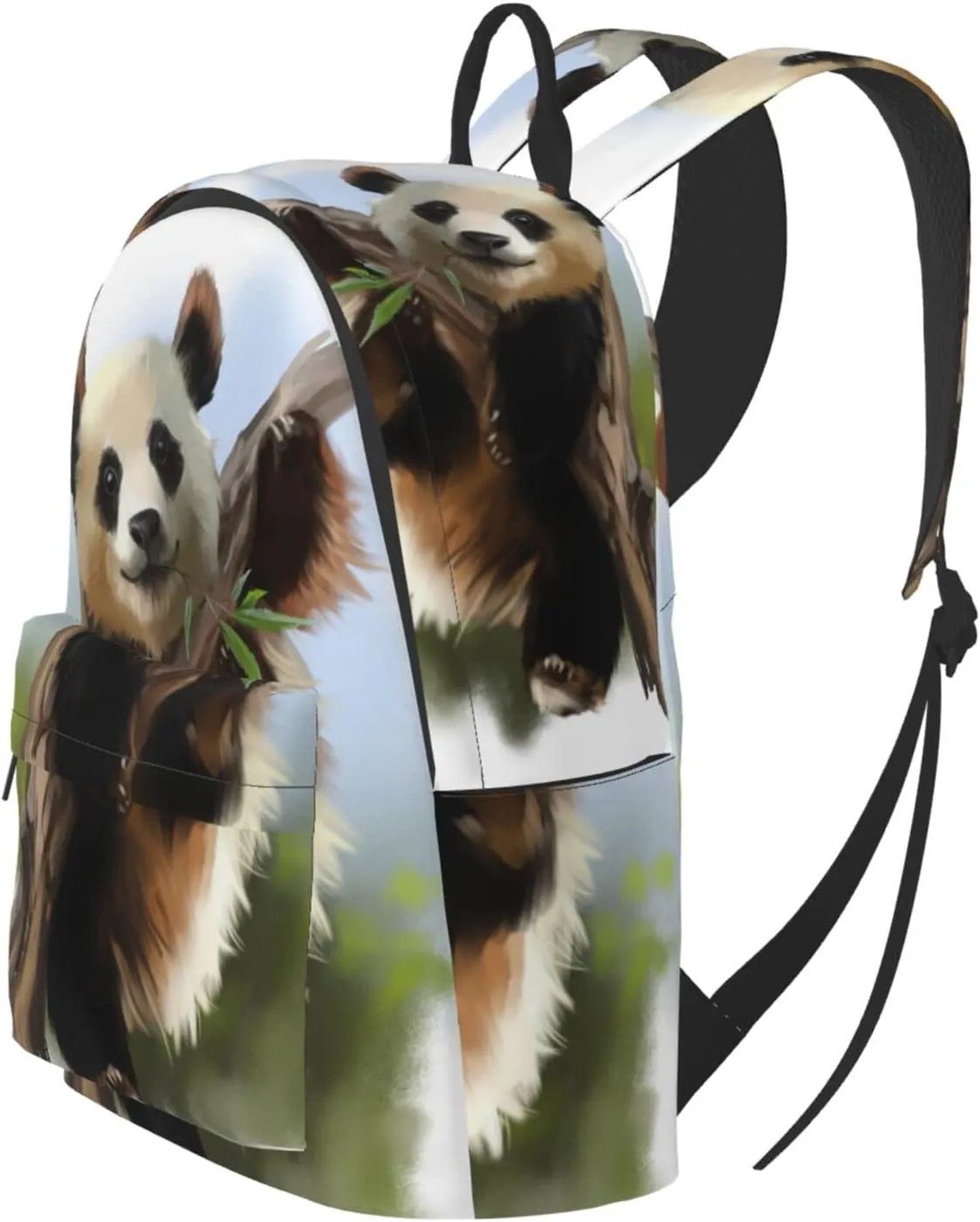 Delerain 16 Inch Backpack Giant Panda Laptop Backpack School Bookbag Full Print Shoulder Bag Travel Daypack