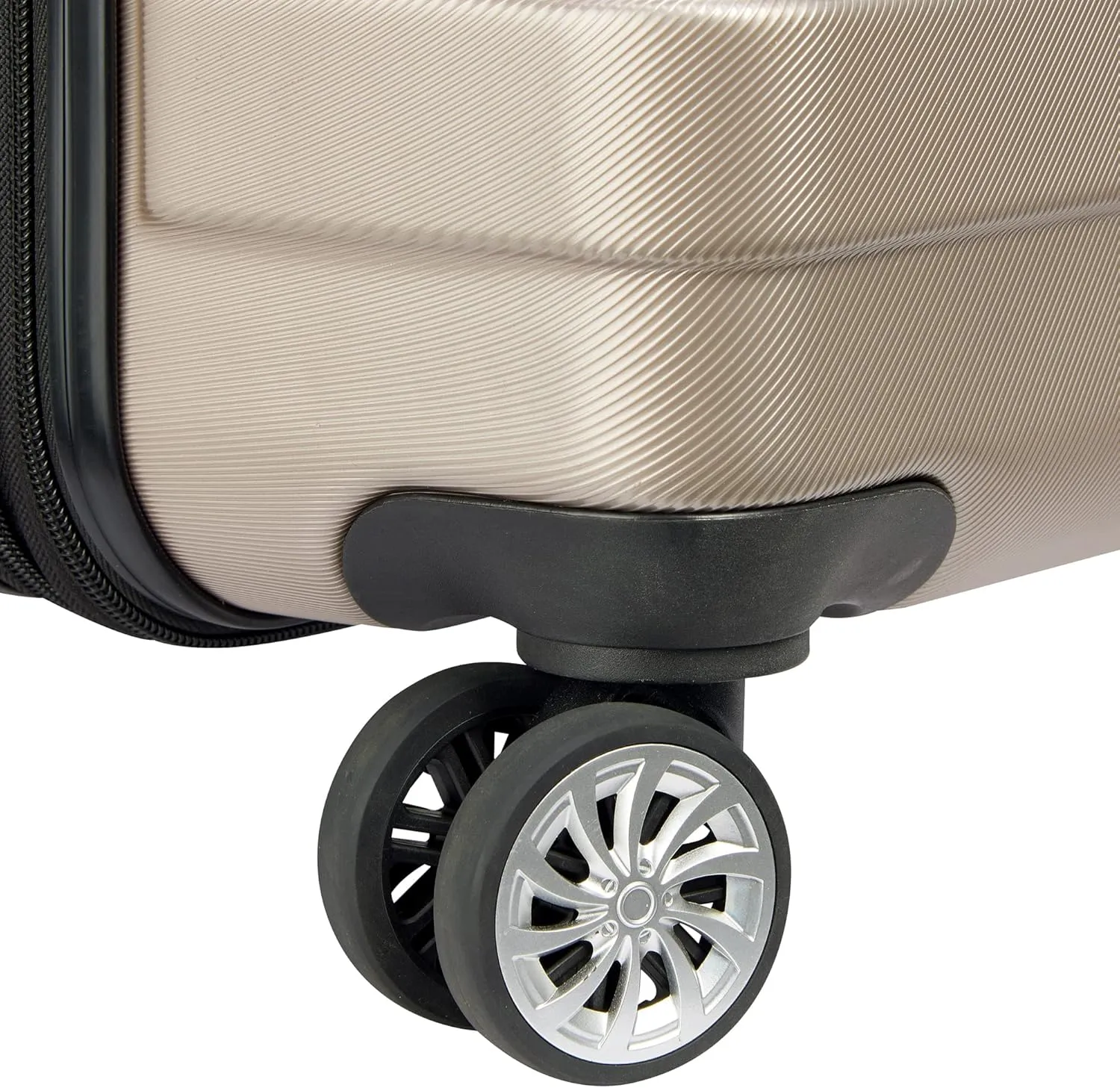 DELSEY PARIS Margot Hardside Luggage, Dual Wheel Spinners for Smooth Travel, Expandable with Spacious & Organizable compartments, Men and Women, Gold, Medium Check-In 24-Inch