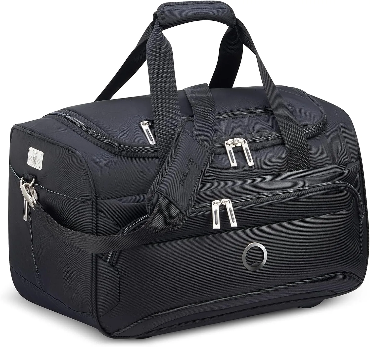 DELSEY PARIS Sky Max 2.0 Softside Expandable Luggage with Spinner Wheels 2 Piece Set, Black (24 Inch/Duffle)