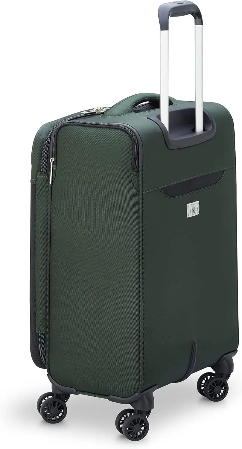 DELSEY PARIS Sky Max 2.0 Softside Expandable Luggage with Spinner Wheels, Green, 2-Piece Set (21/Duffle)