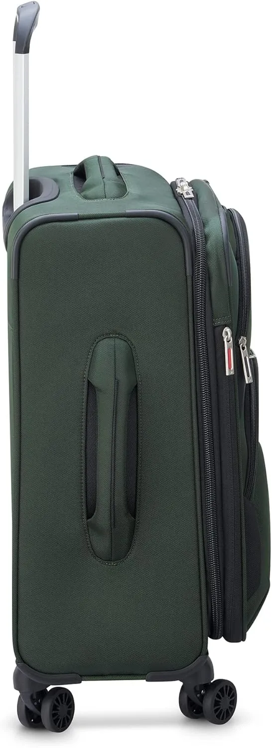 DELSEY PARIS Sky Max 2.0 Softside Expandable Luggage with Spinner Wheels, Green, 2-Piece Set (21/Duffle)
