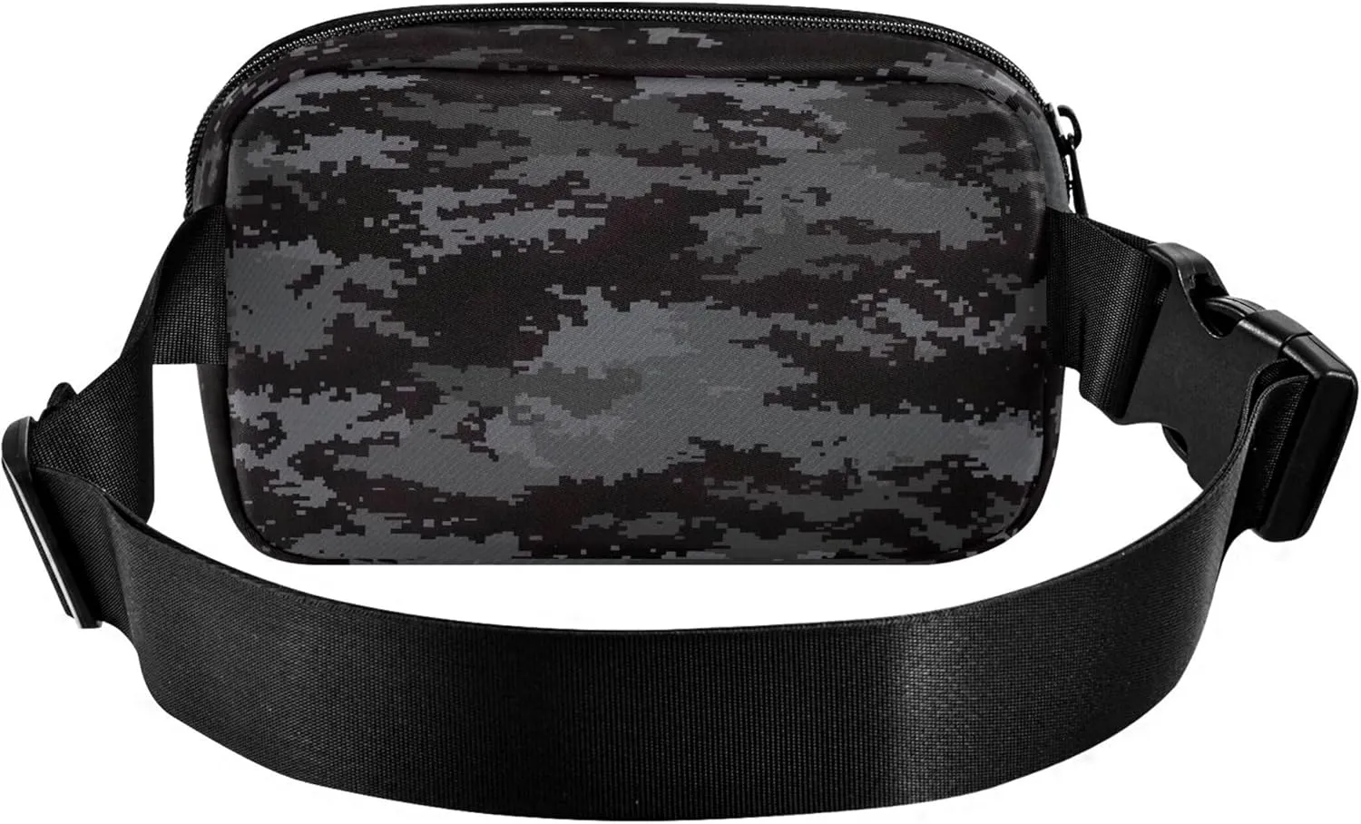 Digital Pixel Camouflage Black Women Fanny Packs Hip Pack Belt Bag Waterproof Flower Waist Pouches for Men