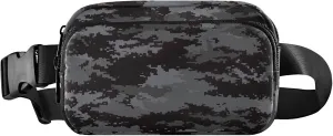 Digital Pixel Camouflage Black Women Fanny Packs Hip Pack Belt Bag Waterproof Flower Waist Pouches for Men