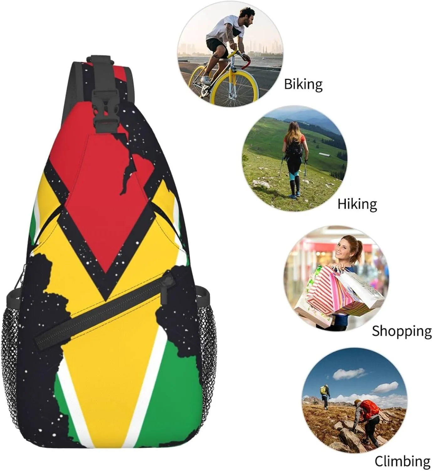 Dinosaur Crossbody Bags Men Cross Chest Bag Women Adjustable Sling Backpack Shoulder Bag