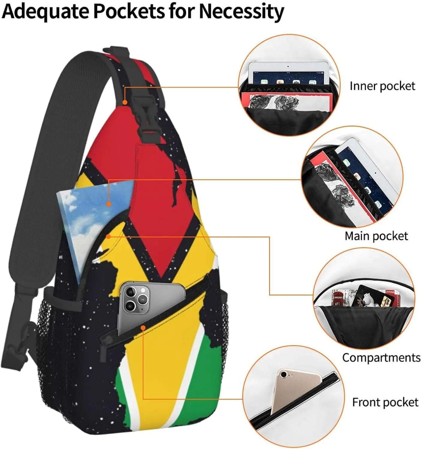 Dinosaur Crossbody Bags Men Cross Chest Bag Women Adjustable Sling Backpack Shoulder Bag