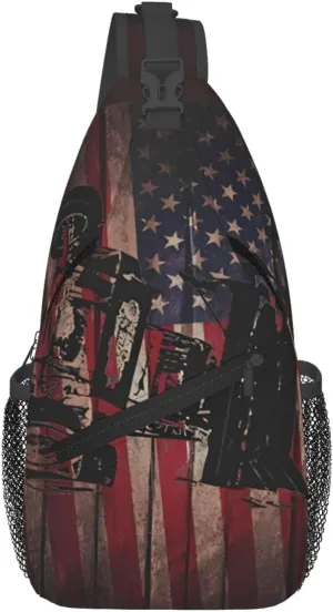 Dirt Track Racing Small Crossbody Backpack Sling Bag For Men Women Mini One Shoulder Chest Bags Gym Sport Travel Hiking Daypack