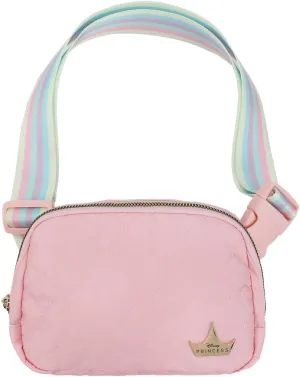 Disney Princess Crown & Hearts Pink Quilted Fanny Pack