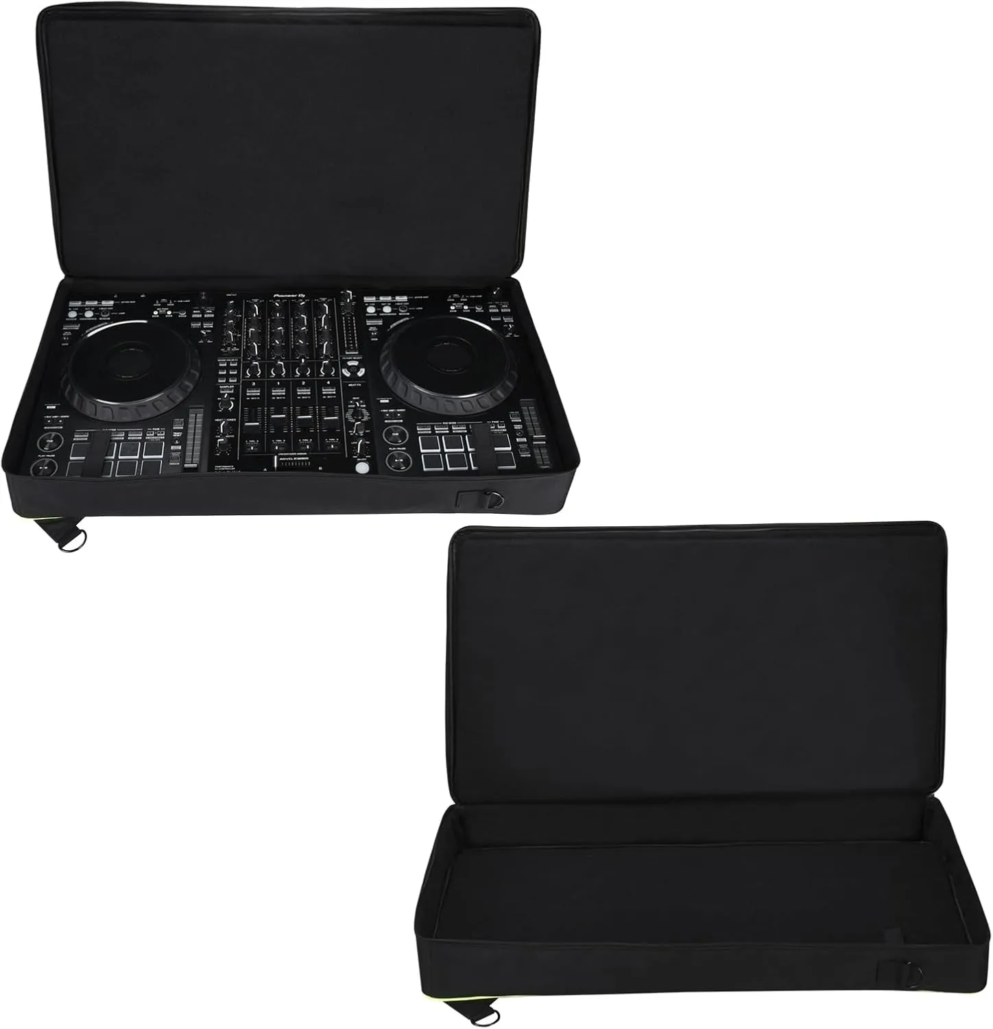 DJ Controller Carrying Bag - Protective Travel Shoulder Bag for DDJ-FLX10, DDJ-1000SRT, DDJ-1000 and Alpha Theta DDJ-GRV6 with Multi-Pocket Organizer and Adjustable Strap, Black