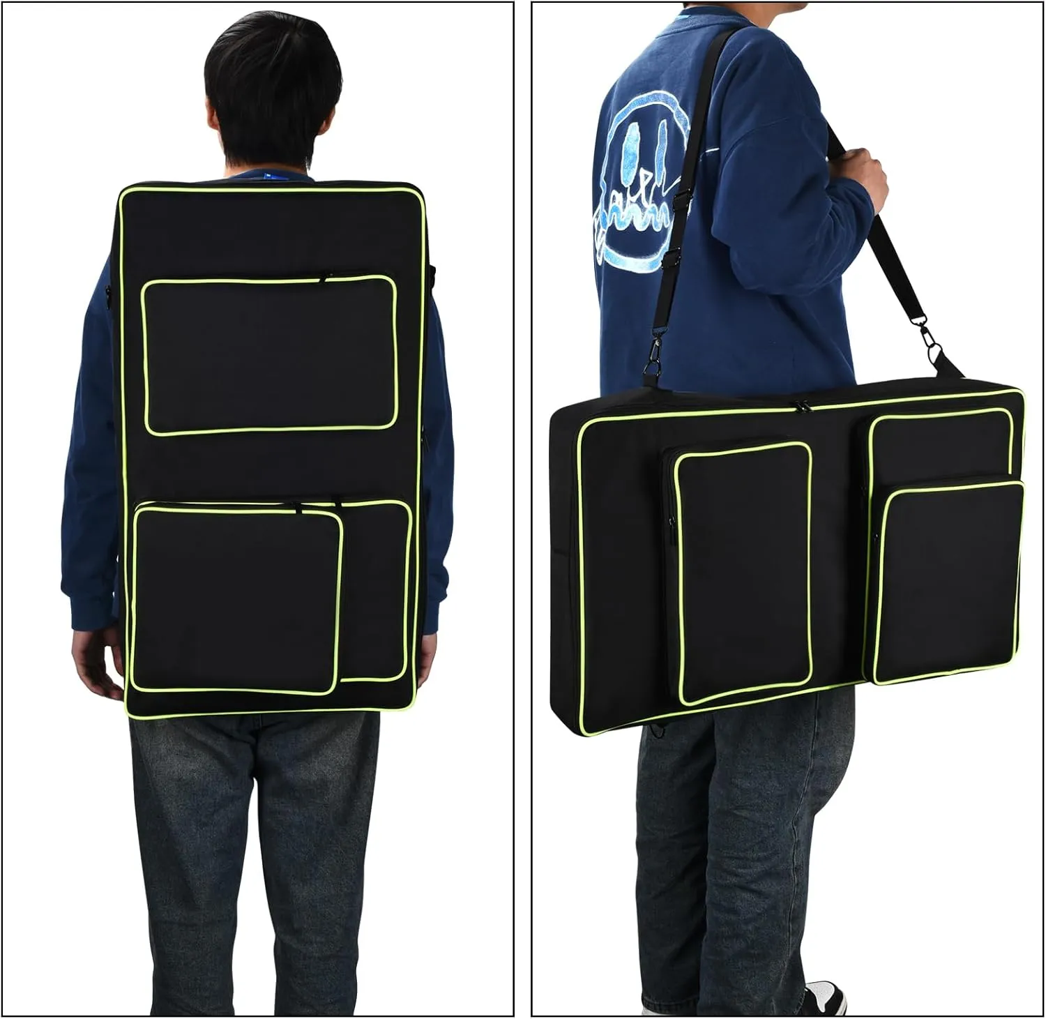 DJ Controller Carrying Bag - Protective Travel Shoulder Bag for DDJ-FLX10, DDJ-1000SRT, DDJ-1000 and Alpha Theta DDJ-GRV6 with Multi-Pocket Organizer and Adjustable Strap, Black