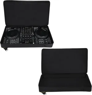 DJ Controller Carrying Bag - Protective Travel Shoulder Bag for DDJ-FLX10, DDJ-1000SRT, DDJ-1000 and Alpha Theta DDJ-GRV6 with Multi-Pocket Organizer and Adjustable Strap, Black