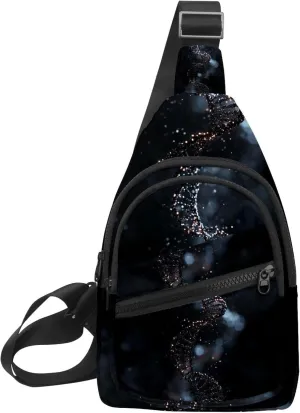 dna helix Sling Bag for Women Men Crossbody Shoulder Tote Blet Bags Backpack Fanny Pack Travel Purse