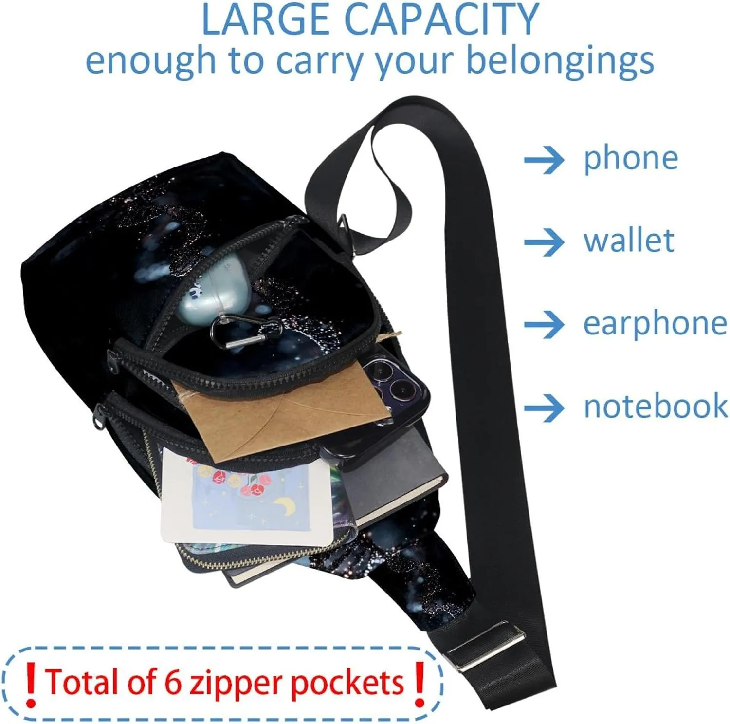 dna helix Sling Bag for Women Men Crossbody Shoulder Tote Blet Bags Backpack Fanny Pack Travel Purse