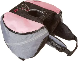 Doggles Dog Extreme Backpack, Gray/Pink, Small