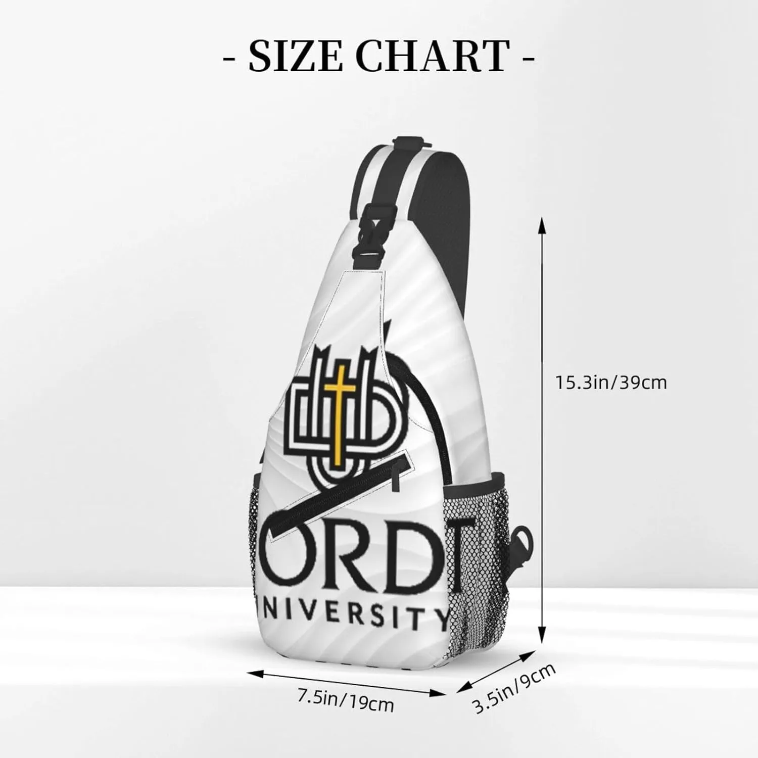 Dordt-University-Logo Small Crossbody Backpack Sling Bag For Men Women Mini One Shoulder Chest Bags Gym Sport Travel Hiking Daypack