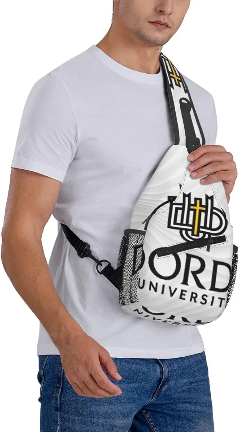 Dordt-University-Logo Small Crossbody Backpack Sling Bag For Men Women Mini One Shoulder Chest Bags Gym Sport Travel Hiking Daypack