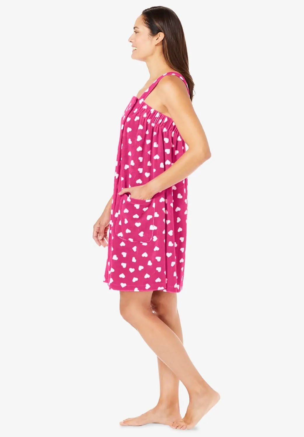 Dreams & Co. Women's Plus Size Velour Towel Wrap