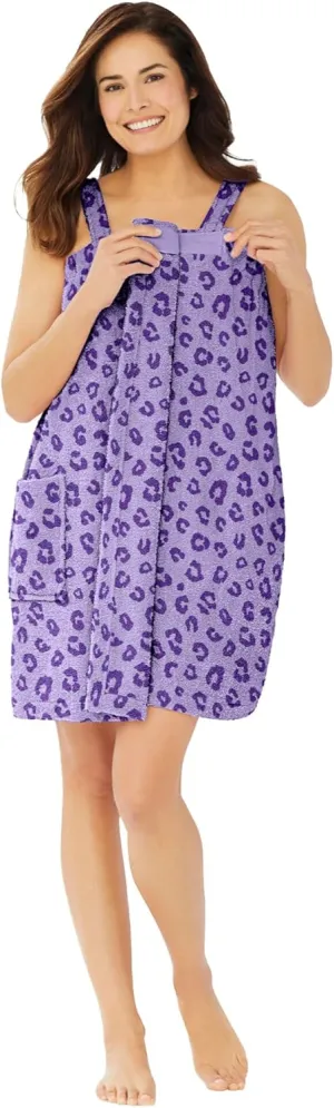 Dreams & Co. Women's Plus Size Velour Towel Wrap