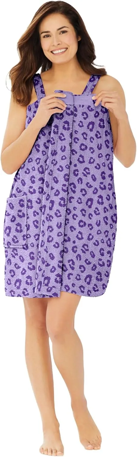 Dreams & Co. Women's Plus Size Velour Towel Wrap