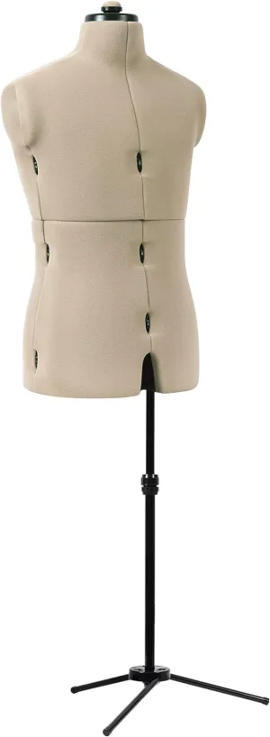 Dritz Mr. Tailor Adjustable Dress Form, Male, Black