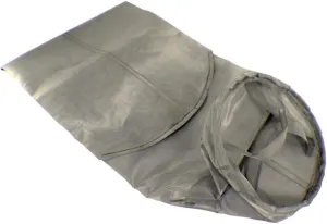 Duda Energy 304 Stainless Steel Filter Bag, 7" x 32", 100 Mesh/149 Micron Welded Sus304 Ring, Dual SS304 Hanging Straps, 304 Stainless Steel