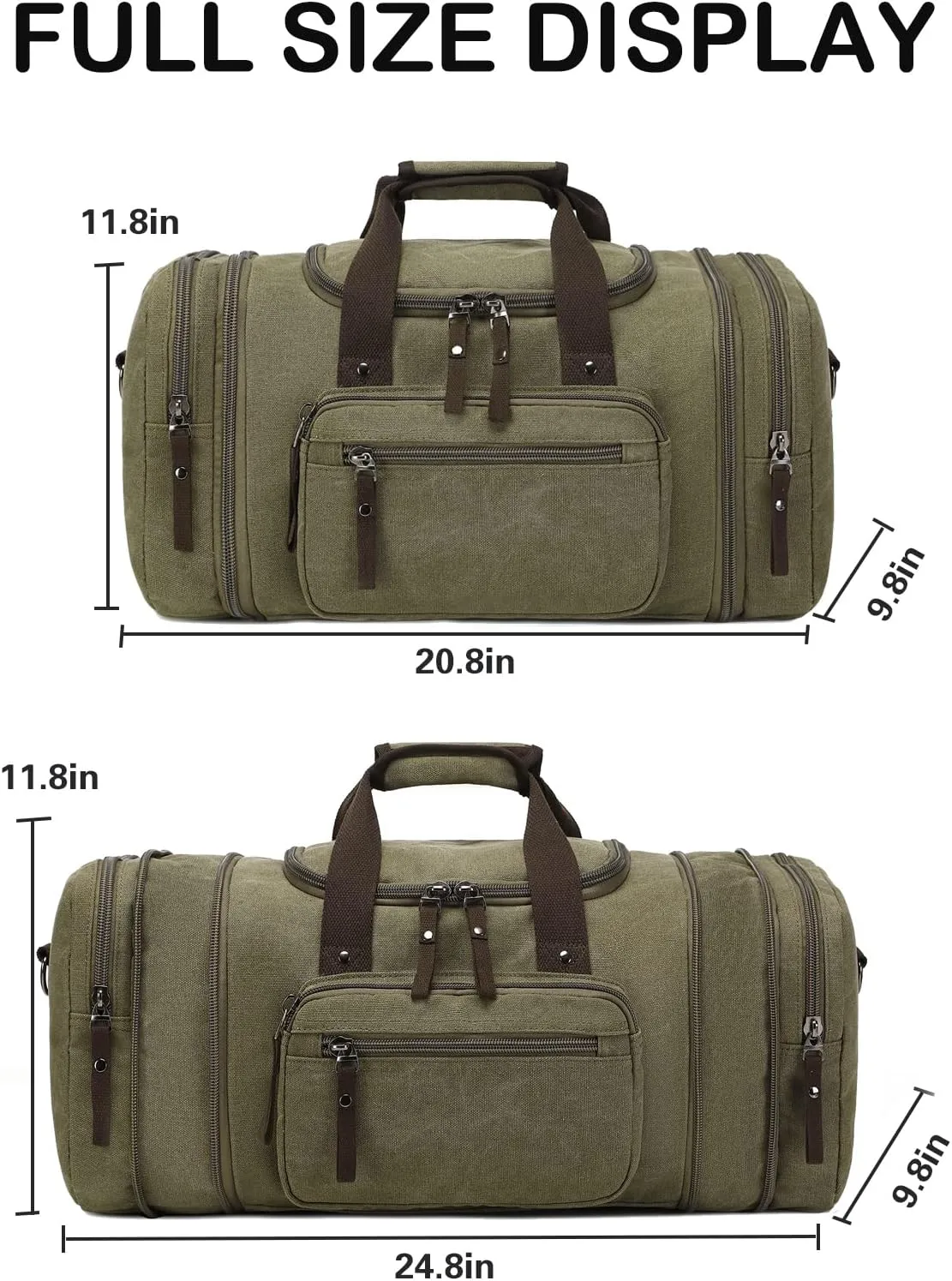 Duffle Bag for Travel SunBorls Expandable 24.8in Overnight Weekend Bag Holds 50L of Everyday Personal Items Carry on