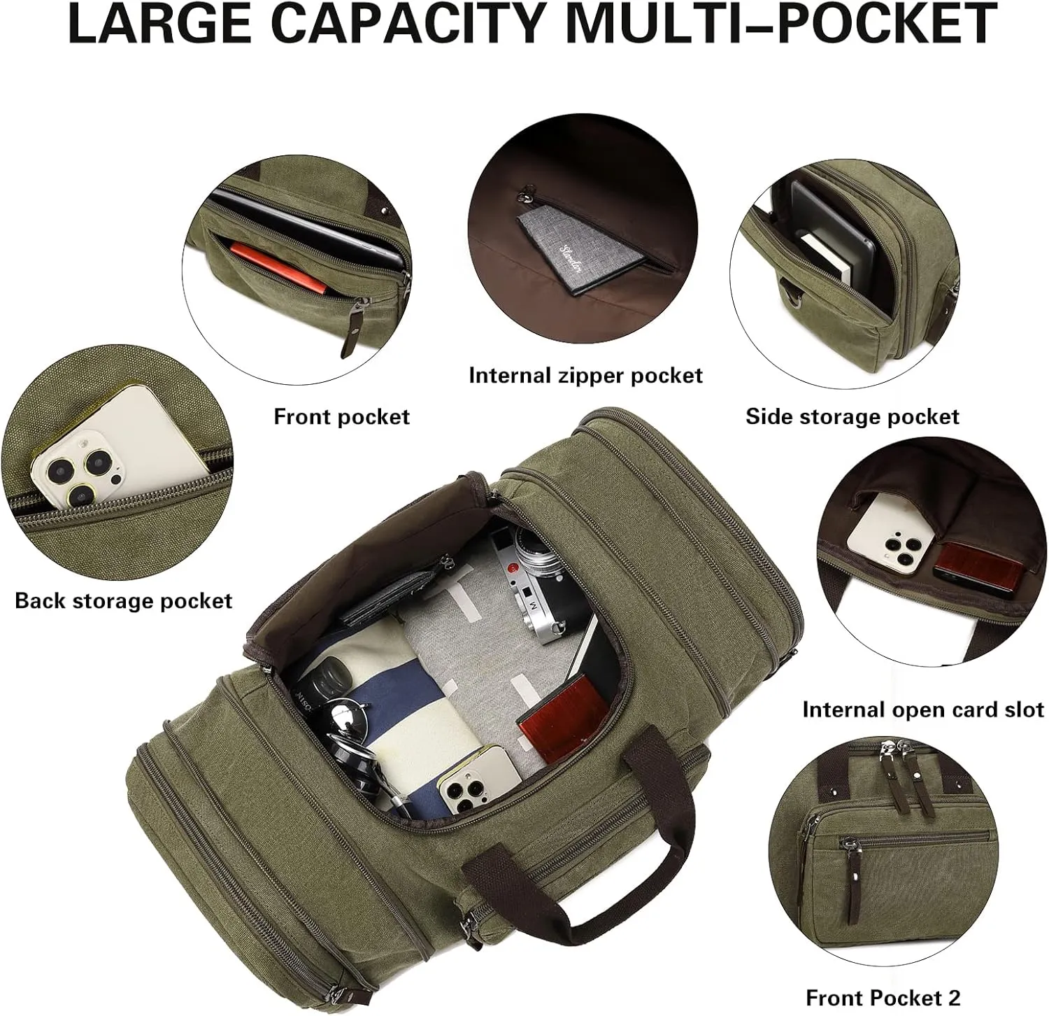 Duffle Bag for Travel SunBorls Expandable 24.8in Overnight Weekend Bag Holds 50L of Everyday Personal Items Carry on