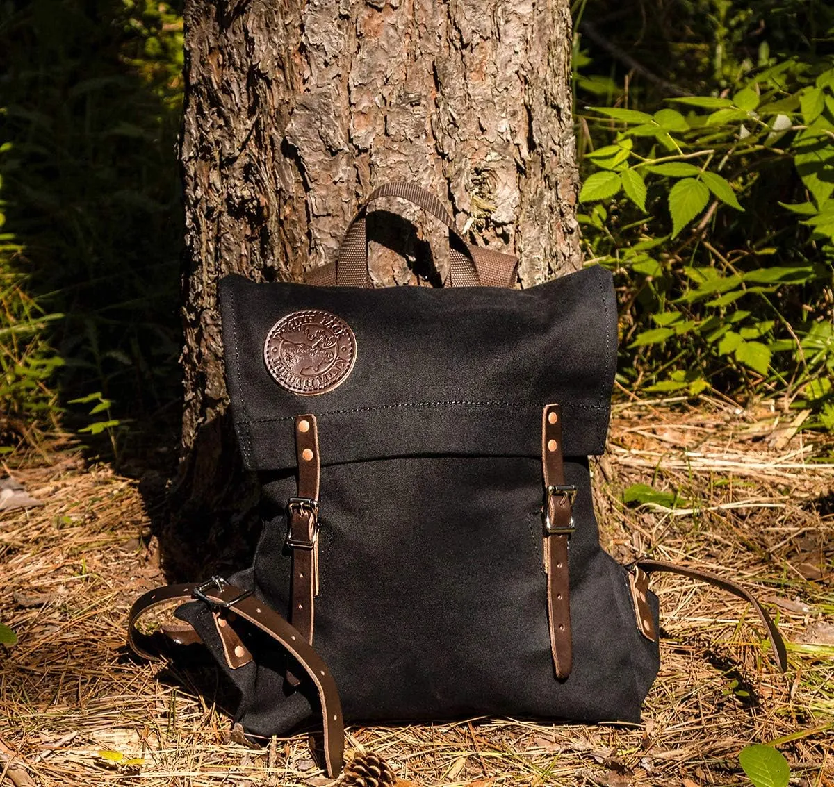 Duluth Pack Scout Pack – Compact Canvas Backpack for Hiking, Travel & Daily Use – Made in USA (Black)