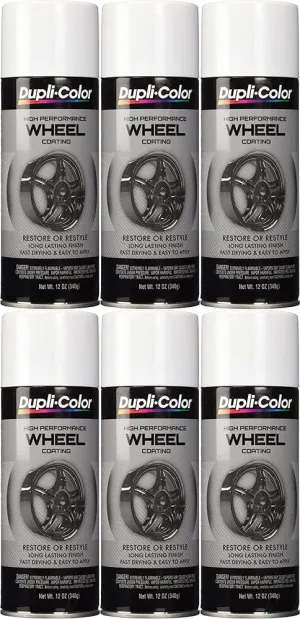 Duplicolor High Performance White Wheel Paint (12 oz) - 6 Pack