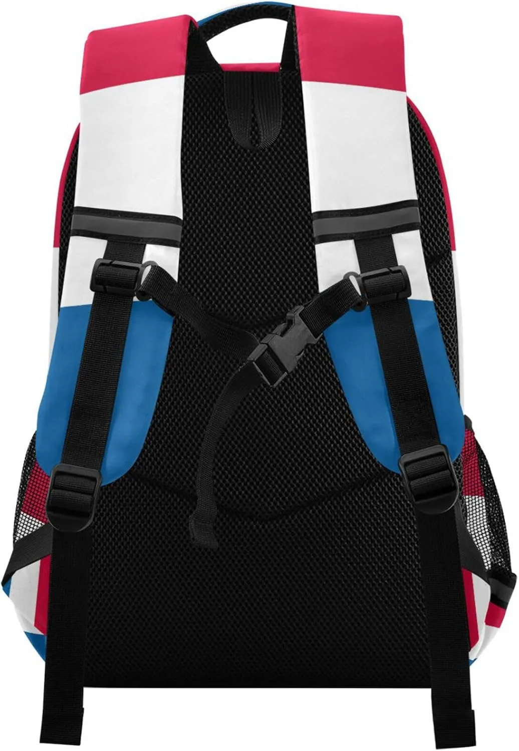 Dussdil Netherland Flag Kid's Backpack Backpacks for Boys Girls, 16 inch Casual Daypack Back Pack Laptop Bag Double Zipper Travel Bags with Adjustable Shoulder Strap