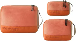Eagle Creek Pack-It Reveal Packing Cubes Set XS/S/M - Durable, Ultra-Lightweight, Water-Resistant Ripstop Fabric Suitcase Organizers with Mesh Windows, Mandarin