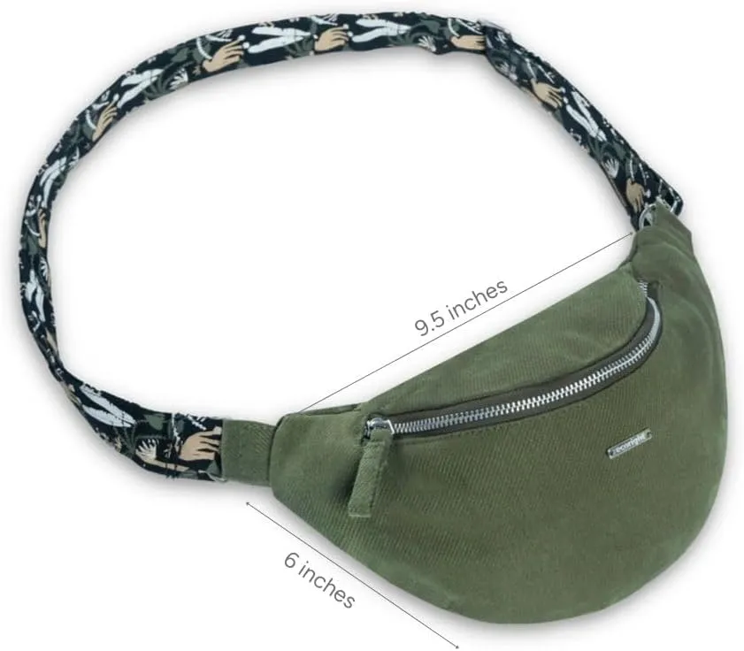 Ecoright Fanny Packs for Women, Canvas Crossbody Bag Men & Belt Bag for Women for Hiking, Running, Sports, Traveling