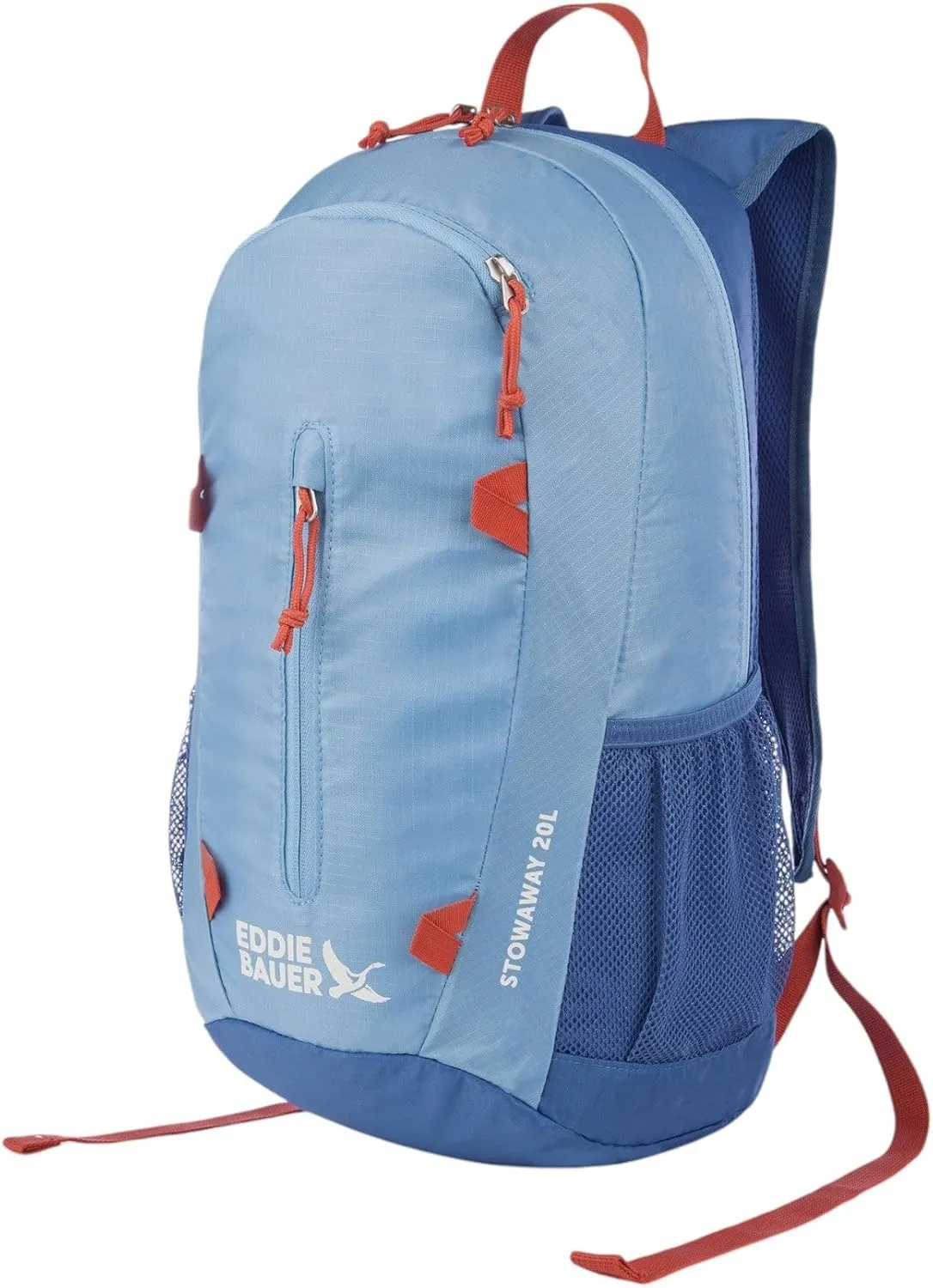 Eddie Bauer Stowaway Packable Backpack-Made from Ripstop Polyester, Coast Blue, 20L