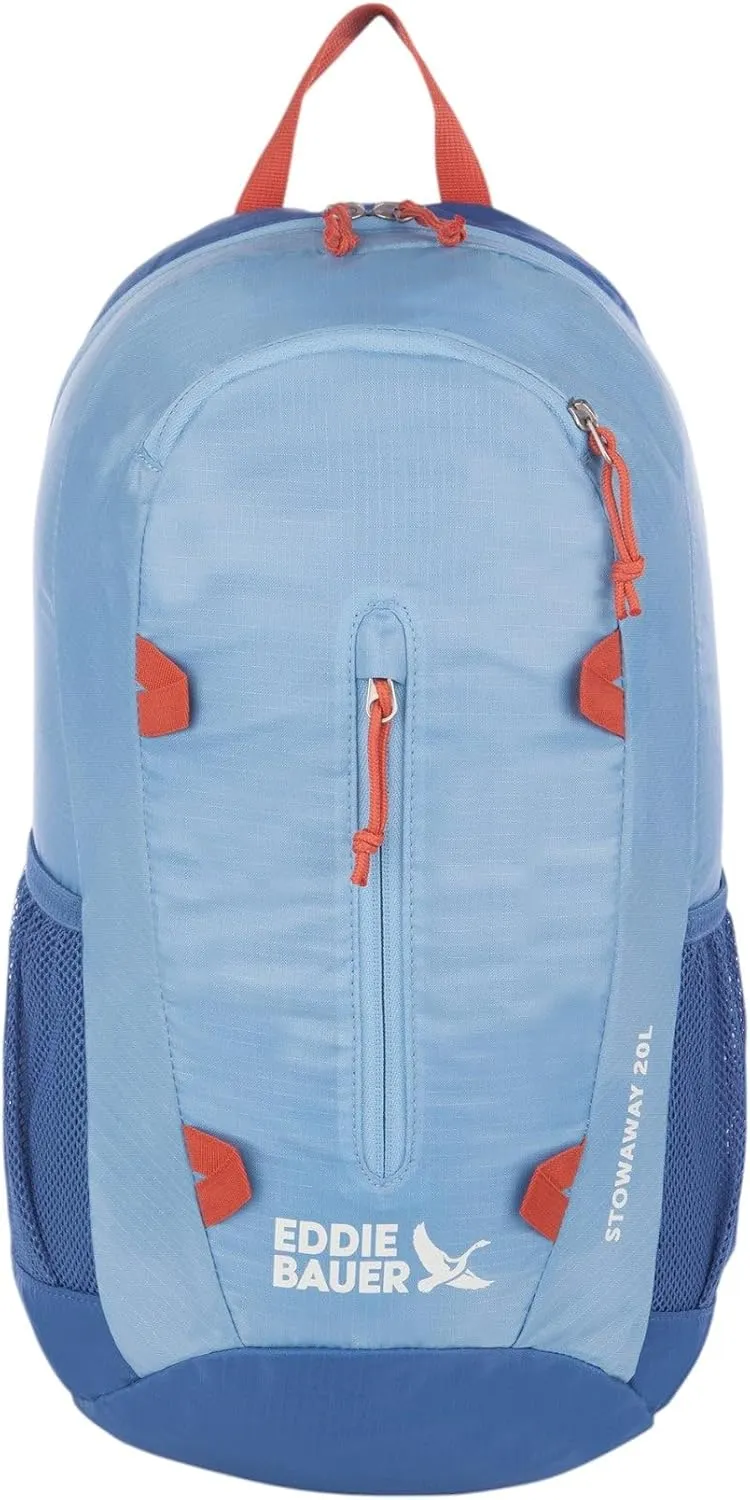 Eddie Bauer Stowaway Packable Backpack-Made from Ripstop Polyester, Coast Blue, 20L